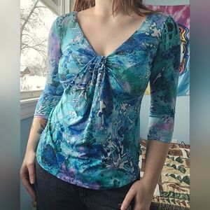 Y2K Bianca Nygard 3/4 Sleeve Top